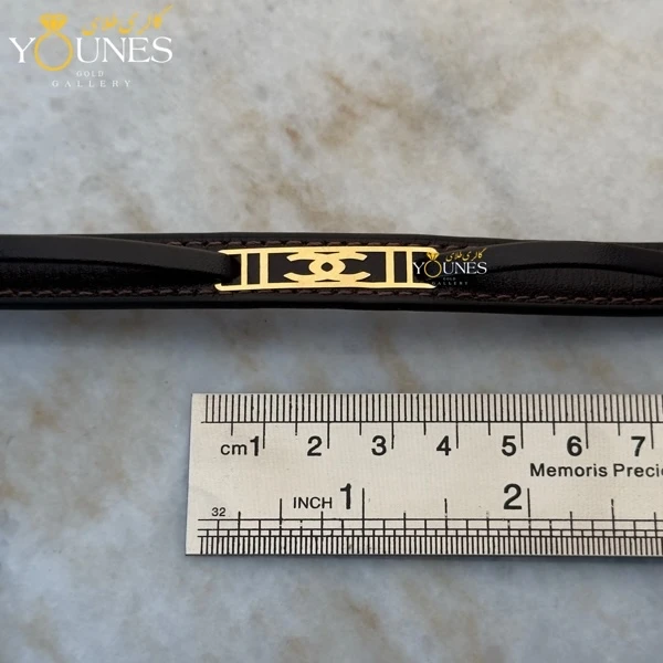 دستبند طلا چرم مردانه L153